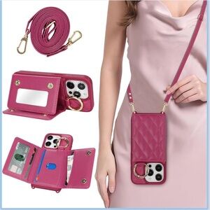 Quilted Phone Crossbody Case with Card Holder